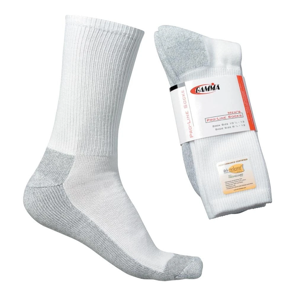 Gamma Men's Pro-Line Socks (White) 1 Gamma Men's Pro-Line Socks (White)