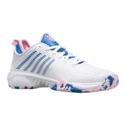 K-Swiss Hypercourt Supreme Women's Tennis Shoe (White/Star Sapphire/Orchid Pink) -Racquet Guys Shop 96615 969.01
