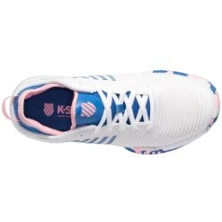 K-Swiss Hypercourt Supreme Women's Tennis Shoe (White/Star Sapphire/Orchid Pink) -Racquet Guys Shop 96615 969.06