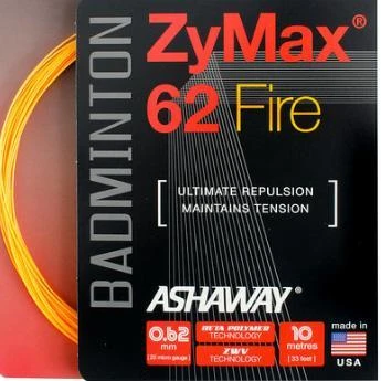 Ashaway ZyMax 62 Fire Badminton String (Orange) 1 Ashaway ZyMax 62 Fire Badminton String (Orange)