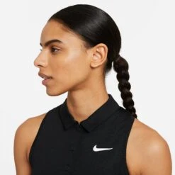 Nike Women's Victory Polo Dress (Black/White) -Racquet Guys Shop CV4837 010 PHSYM001 3144