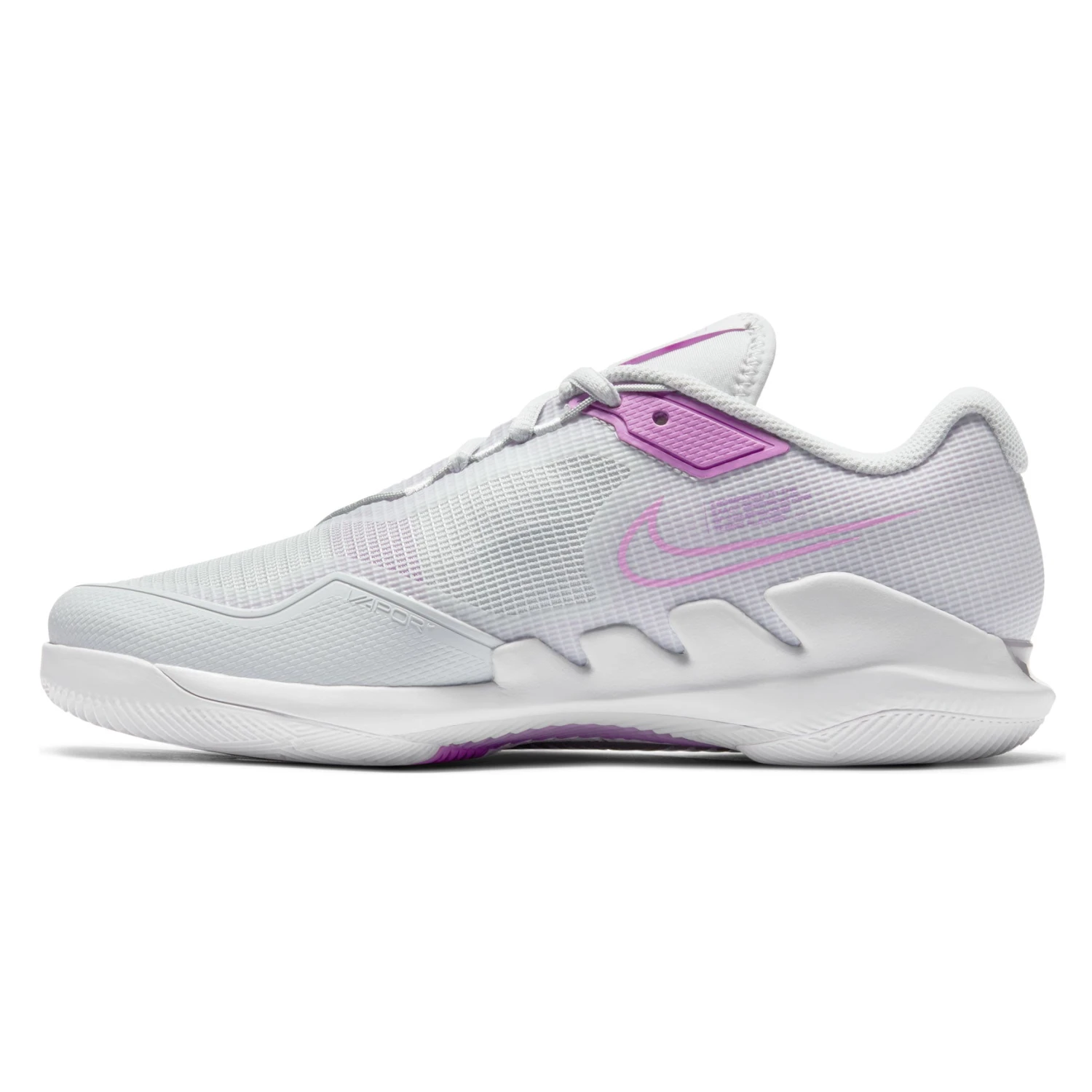 Nike Air Zoom Vapor Pro Women's Tennis Shoe (Light Grey/Fuchsia/White) 2 Nike Air Zoom Vapor Pro Women's Tennis Shoe (Light Grey/Fuchsia/White) - Image 2