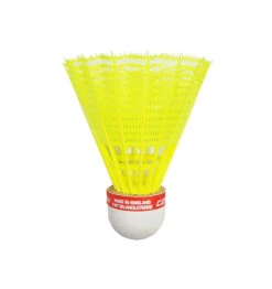 Carlton F2 Nylon Badminton Shuttlecocks (Yellow) (Red Cap) -Racquet Guys Shop Carlton F2 Badminton Shuttle Yellow Red Cap Single