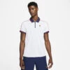 Nike Men's Dri-FIT Advantage NYC Slam Polo (White/Binary Blue/University Red) -Racquet Guys Shop DA4325 100 PHSFM001 3144