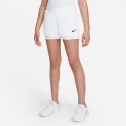 Nike Girls' Dri-FIT Victory Shorts (White/Black) 11 Nike Girls' Dri-FIT Victory Shorts (White/Black) -Racquet Guys Shop DB5612 100 PHSFM001 3144