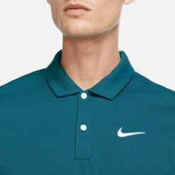 Nike Men's Dri-FIT Victory Solid Polo (Bright Spruce/White) -Racquet Guys Shop DH0857 367 PHSYM001 3144