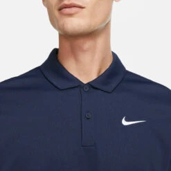 Nike Men's Dri-FIT Victory Solid Polo (Obsidian/White) -Racquet Guys Shop DH0857 451 PHSYM001 3144