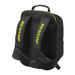 Dunlop SX Performance Backpack Racquet Bag (Black/Yellow) -Racquet Guys Shop DT20 10295189 SX PERFORMANCE BACKPACK BLK YLW 3