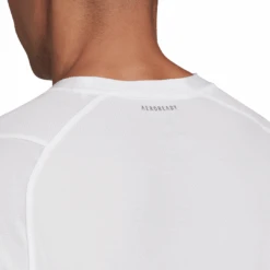 Adidas Men's Freelift AeroReady Top (White) -Racquet Guys Shop FP7969 APP on model detail 3 white