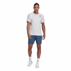 Adidas Men's Freelift AeroReady Top (White) -Racquet Guys Shop FP7969 APP on model standard outfit white