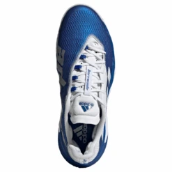 Adidas Barricade Men's Tennis Shoe (Royal Blue/Cloud White/Silver Metallic) -Racquet Guys Shop FZ3936 FTW photo top portrait white