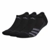 Adidas Men's Superlite 3 Stripe No-Show Socks (Black) -Racquet Guys Shop FZ6780 HDW photo side center white