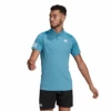 Adidas Men's Club 3 Stripes Polo (Hazy Blue/White)