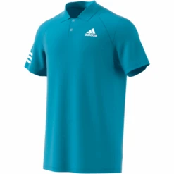 Adidas Men's Club 3 Stripes Polo (Hazy Blue/White) -Racquet Guys Shop GL5422 APP virtual standard white
