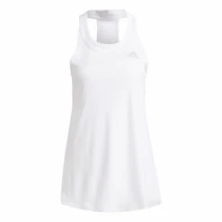 Adidas Women's Club Tank (White/Grey) -Racquet Guys Shop GL5520 APP photo front white