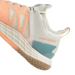 Adidas Adizero Ubersonic 4 Parley Women's Tennis Shoes (White/Beam Orange) 12 Adidas Adizero Ubersonic 4 Parley Women's Tennis Shoes (White/Beam Orange) -Racquet Guys Shop GX9624 9 FOOTWEAR Photography DetailView2 white