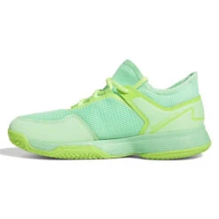Adidas Ubersonic 4 Junior Tennis Shoe (Beam Green/Signal Green) -Racquet Guys Shop GY4019 5 FOOTWEAR Photography SideMedialCenterView white