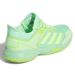 Adidas Ubersonic 4 Junior Tennis Shoe (Beam Green/Signal Green) -Racquet Guys Shop GY4019 7 FOOTWEAR Photography BackLateralTopView white