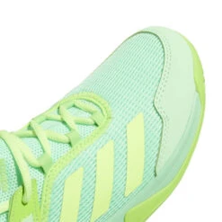 Adidas Ubersonic 4 Junior Tennis Shoe (Beam Green/Signal Green) -Racquet Guys Shop GY4019 9 FOOTWEAR Photography DetailView2 white