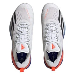 Adidas Adizero Cybersonic Men's Tennis Shoe (White/Black) 11 Adidas Adizero Cybersonic Men's Tennis Shoe (White/Black) -Racquet Guys Shop GY9634 3 FOOTWEAR Photography TopPortraitView transparent