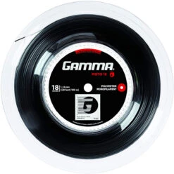 Gamma AMP Moto 18/1.14 Tennis String Mini Reel (Black)