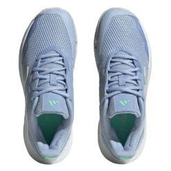 Adidas CourtJam Control Women's Tennis Shoe (Blue/White) 10 Adidas CourtJam Control Women's Tennis Shoe (Blue/White) -Racquet Guys Shop HQ8471 3 FOOTWEAR Photography TopPortraitView transparent