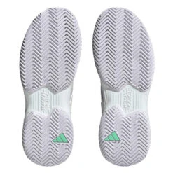 Adidas CourtJam Control Women's Tennis Shoe (Blue/White) 11 Adidas CourtJam Control Women's Tennis Shoe (Blue/White) -Racquet Guys Shop HQ8471 4 FOOTWEAR Photography BottomView transparent