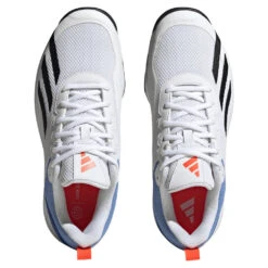 Adidas Courtflash Speed Men's Tennis Shoe (White/Black) -Racquet Guys Shop HQ8481 3 FOOTWEAR Photography TopPortraitView transparent