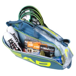 Head Tour Team Extreme Combi 6 Pack Racquet Bag (Yellow/Grey) -Racquet Guys Shop Head Tour Team Extreme Combi 6 Pack