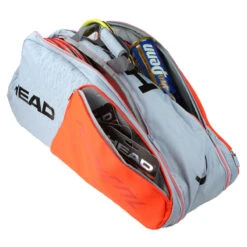Head Radical Supercombi 9 Pack Racquet Bag (Grey/Orange)