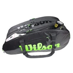 Wilson Super Tour 15 Pack Racquet Bag (Black/Green) 10 Wilson Super Tour 15 Pack Racquet Bag (Black/Green) -Racquet Guys Shop IMG 2948