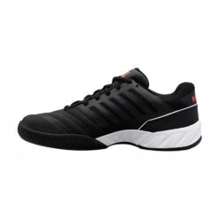 K-Swiss BigShot Light 4 Men's Tennis Shoe (Black/White/Red) -Racquet Guys Shop K SwissBigShotLight4Black3