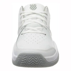 K-Swiss Court Express Clay Court Women's Tennis Shoe (White/Silver) 8 K-Swiss Court Express Clay Court Women's Tennis Shoe (White/Silver) -Racquet Guys Shop K Swiss Court Express Womens White Silver Image Front