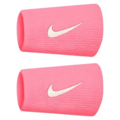 Nike Tennis Premier Doublewide Wristband (Pink Gaze/White)