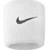 Nike Swoosh Wristbands (White/Black) -Racquet Guys Shop NNN04101OS Swoosh WristbandE2F7LR