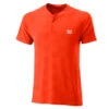 Wilson Men's Power Seamless Henley (Tangerine Tango) 14 Wilson Men's Power Seamless Henley (Tangerine Tango) -Racquet Guys Shop WRA778801 0 SS20 POWER SEAMLESS HENLEY Men TangerineTango.png.cq5dam.web .1200.1200