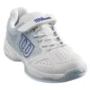 Wilson Stroke Junior Tennis Shoe (White/Blue) -Racquet Guys Shop WRS324040 Jr Kaos Stroke White PearlBlue DazzlingBlue Hero