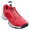 Wilson Rush Pro QL Junior Tennis Shoe (White/Pink) 8 Wilson Rush Pro QL Junior Tennis Shoe (White/Pink) -Racquet Guys Shop WRS324980 Jr Rush Pro QL ParadisePink White Barberry Hero