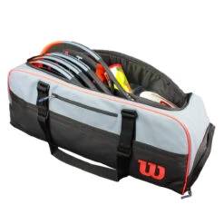Wilson Clash Duffel Large Racquet Bag (Grey/Black/Infrared) -Racquet Guys Shop WilsonClashDuffel 7
