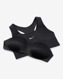 Nike Women's Dri-FIT Swoosh Medium Support 1 Piece Pad Sports Bra (Black/White) -Racquet Guys Shop dri fit swoosh support 1 piece pad sports bra mx9N8j 5c7d79bb 1590 47dd 896a fbf7a97dda6f