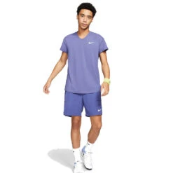 Nike Men's Dri-FIT Slam Top (Purple/White) -Racquet Guys Shop nikecourt breathe slam tennis top lbB2Dn 4