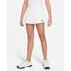 Nike Girls Dri-FIT Victory Flouncy Skirt (White/Black) 8 Nike Girls Dri-FIT Victory Flouncy Skirt (White/Black) -Racquet Guys Shop nikecourt victory older tennis skirt X2H05f